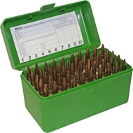 Picture of MTM Ammo Box 50 RD Rifle Flip-top (Green)