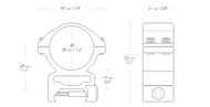 Picture of HAWKE MATCH MOUNT 30mm 2 PIECE WEAVER HIGH