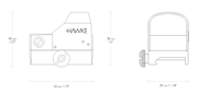 Picture of HAWKE REFLEX SIGHT 'AUTO BRIGHTNESS' WEAVER RAIL (2017 MODEL)