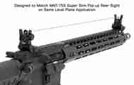 Picture of UTG AR15 Low Profile Flip-up Rear Sight with Dual Aiming Aperture